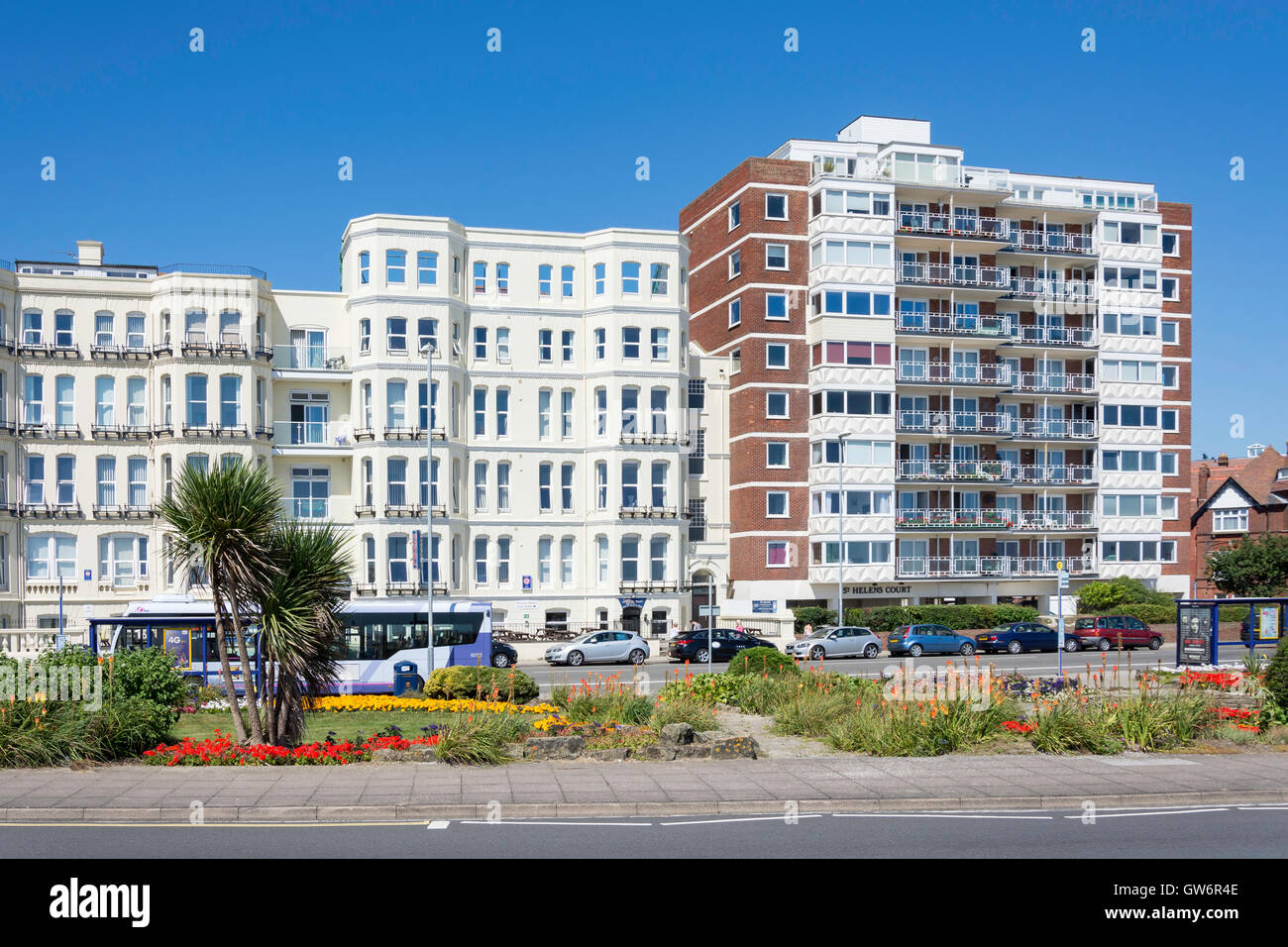 Seafront apartments and Ocean Hotel, St Helen's Parade, Southsea