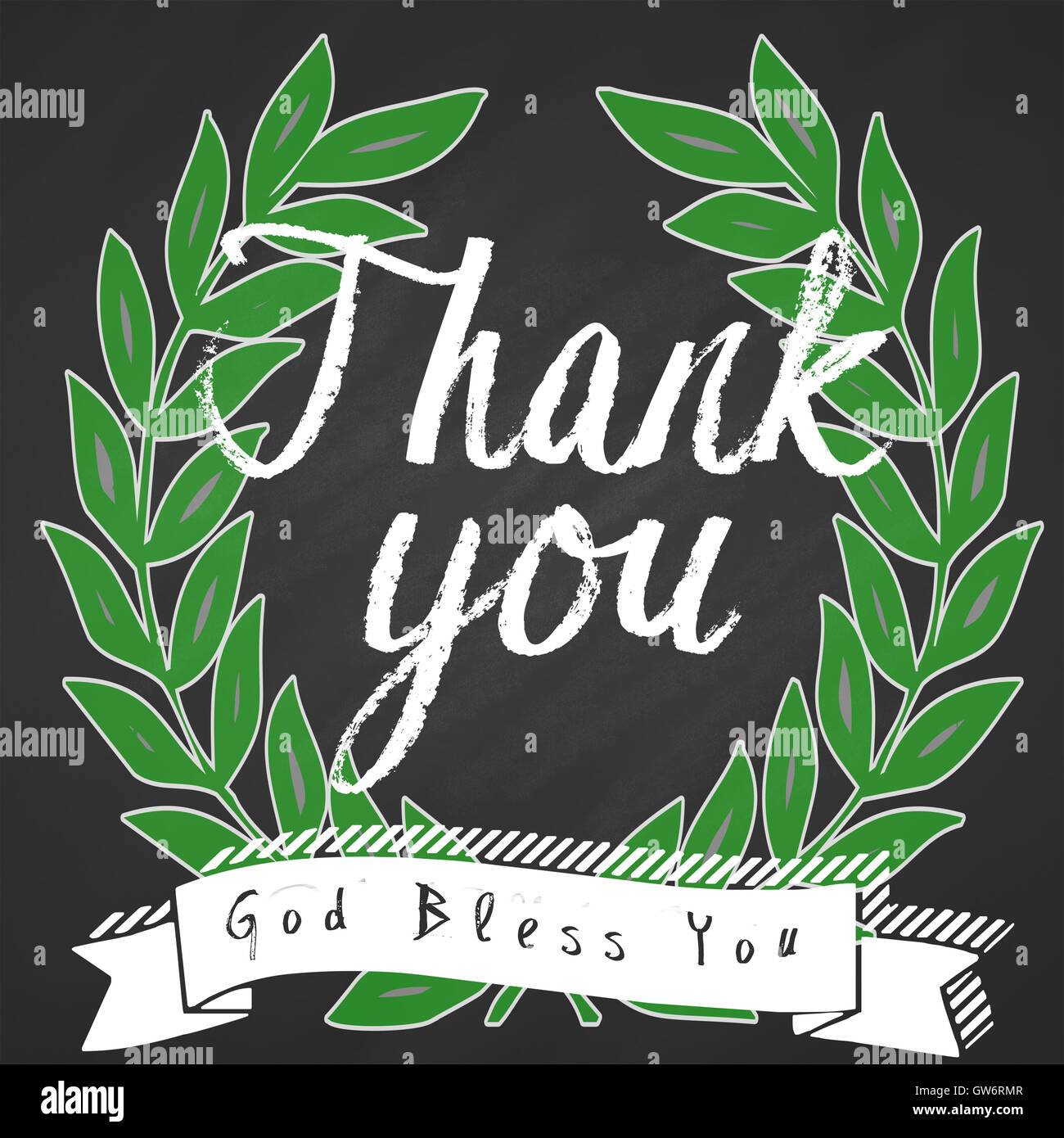 photo Thank You God Bless You Pictures https www alamy com stock photo thank you chalk art 118778935 html