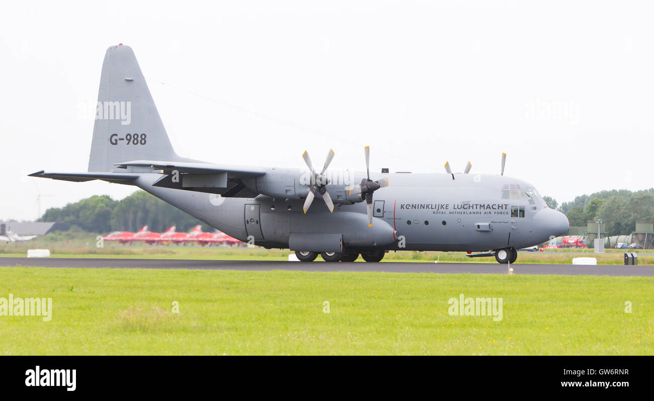 Leeuwarden, The Netherlands - June 10, 2016: Dutch Air Force Lockheed C 