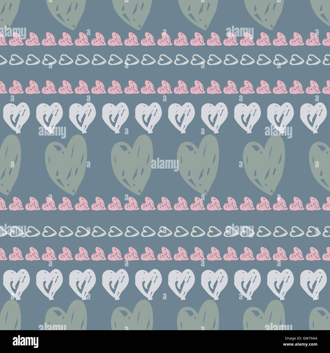 Doodle seamless pattern with hearts Stock Vector Image & Art - Alamy