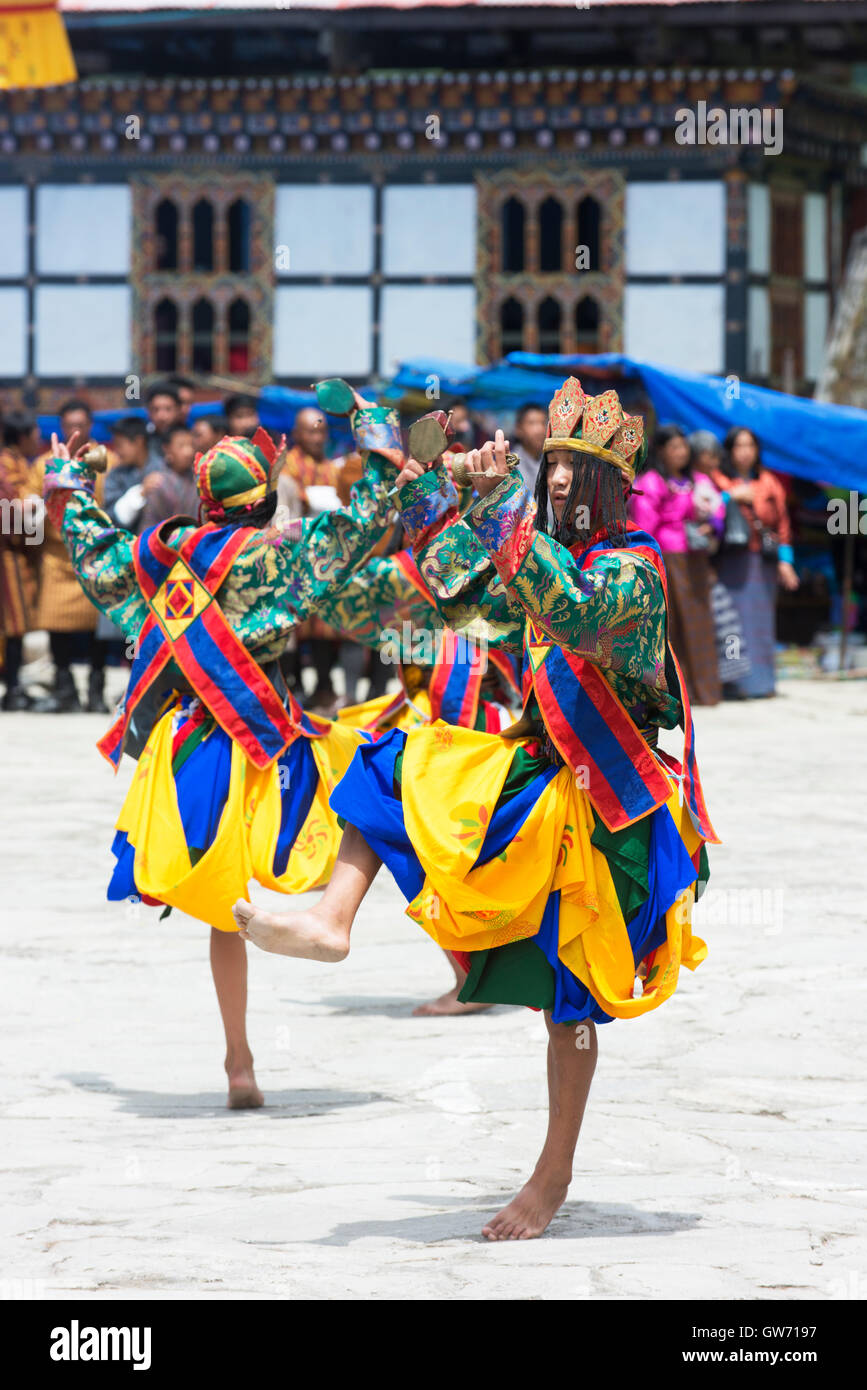 Dancers perform at the Menji festival.  A small annual local festival to celebrate the harvest and bring the community together. Stock Photo