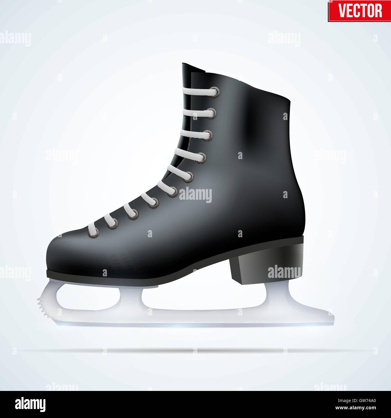 Black classic figure ice skates Stock Vector Image & Art Alamy