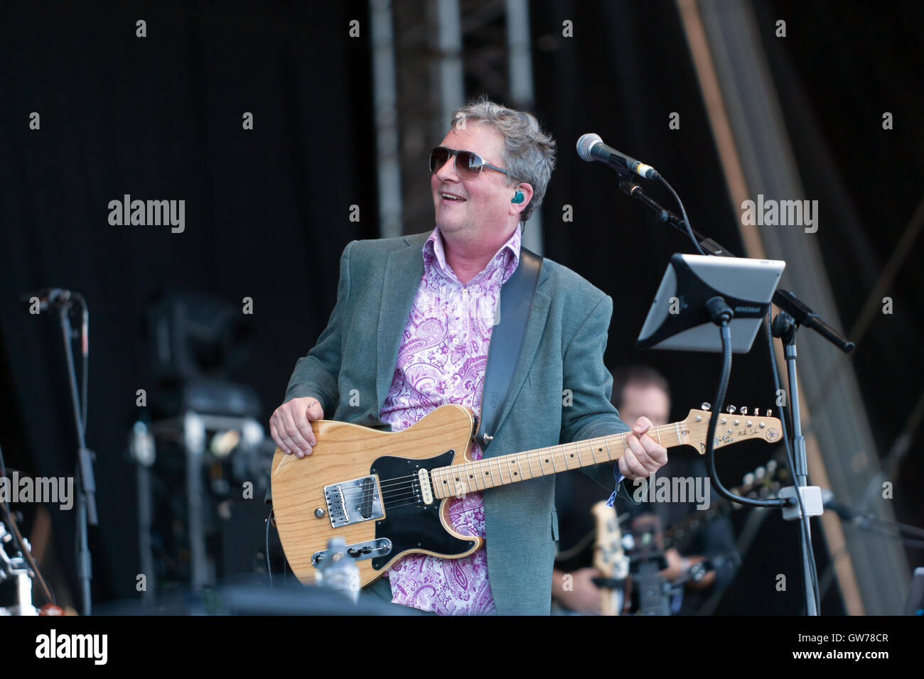 Glenn Tilbrook of Squeeze, performing on the main stage at the ...