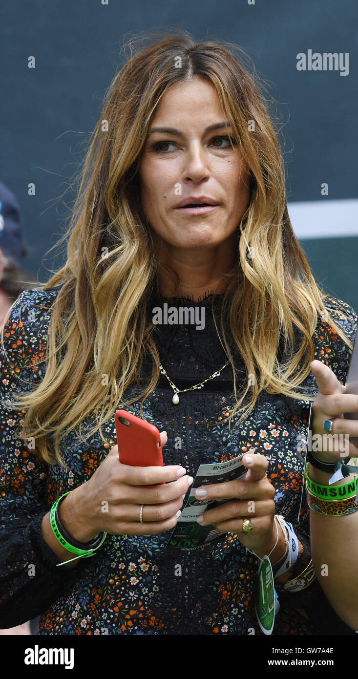 East Rutherford, NJ- Sept 11: Kelly Killeen Bensimon, Sea Louise Bensimon ,On the sides lines during the New York Jets vs Cincinnati Bengals  game at MetLife Stadium on September 11,2016 in East Rutherford, New Jersey.@John Palmer / Media Punch Stock Photo