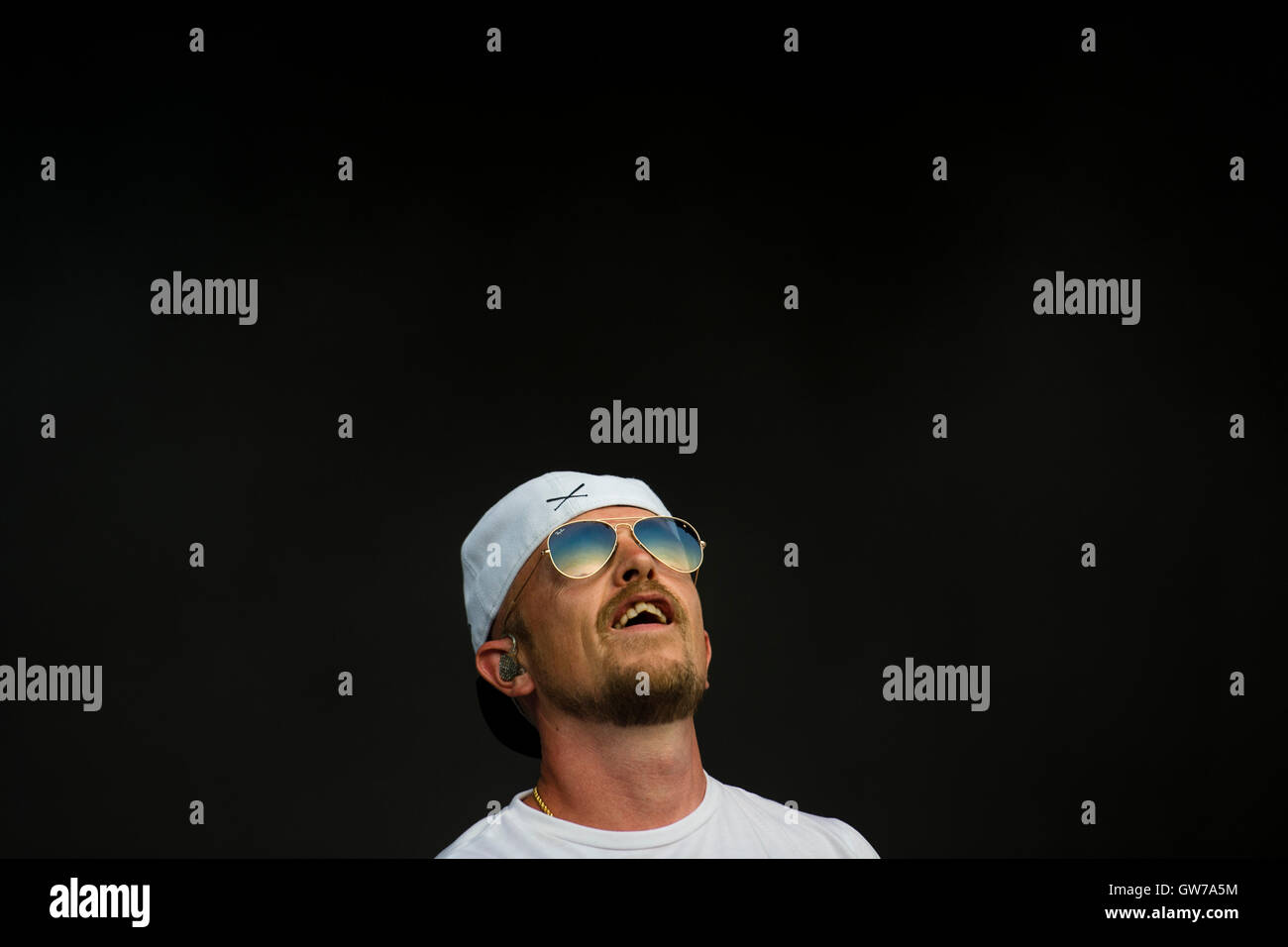 Berlin, Germany. 11th Sep, 2016. Rapper Jan Phillip Eissfeldt aka Jan Delay performs on stage at ...