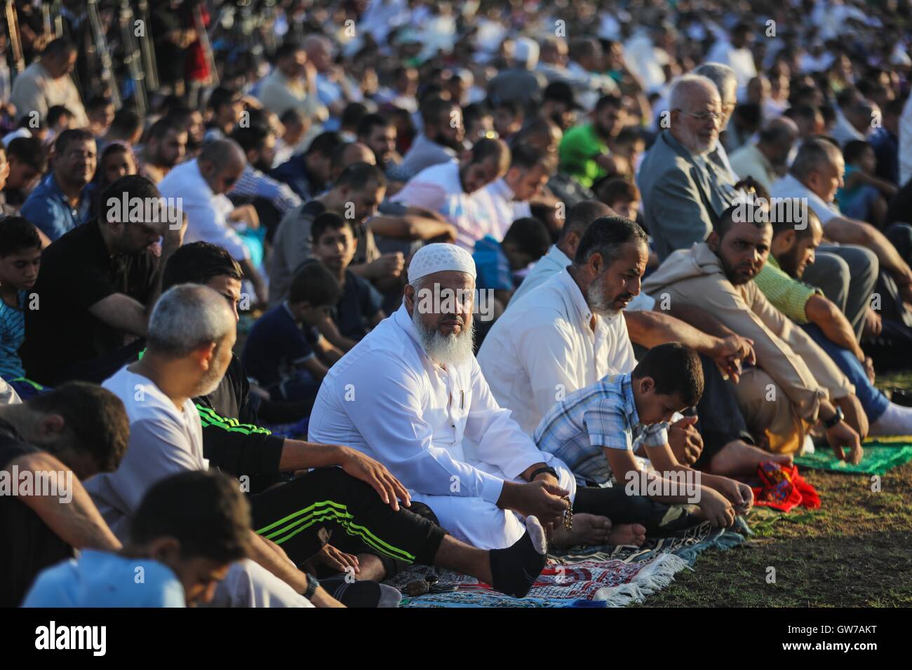 Muslims In Gaza Gaza. 12th Sep, 2016. Palestinian Muslims attend Eid al-Adha prayers in ...