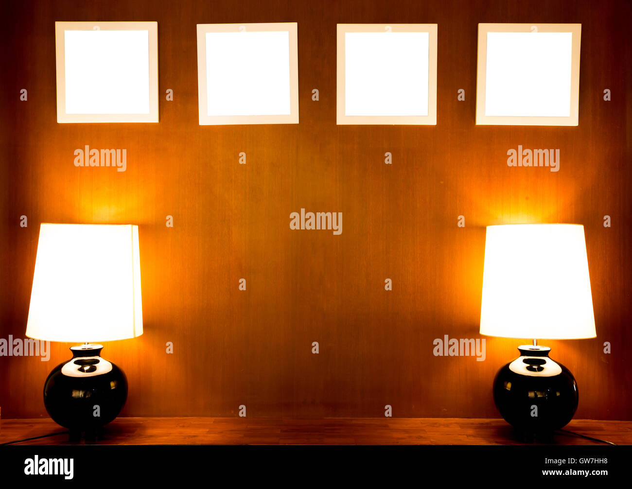 Lamps and picture frames Stock Photo Alamy
