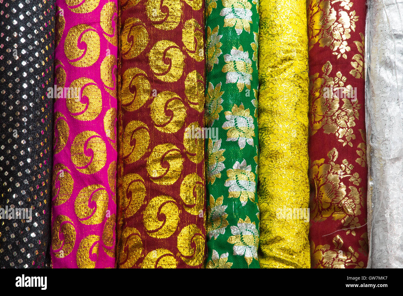 Indian pattern fabric Stock Photo