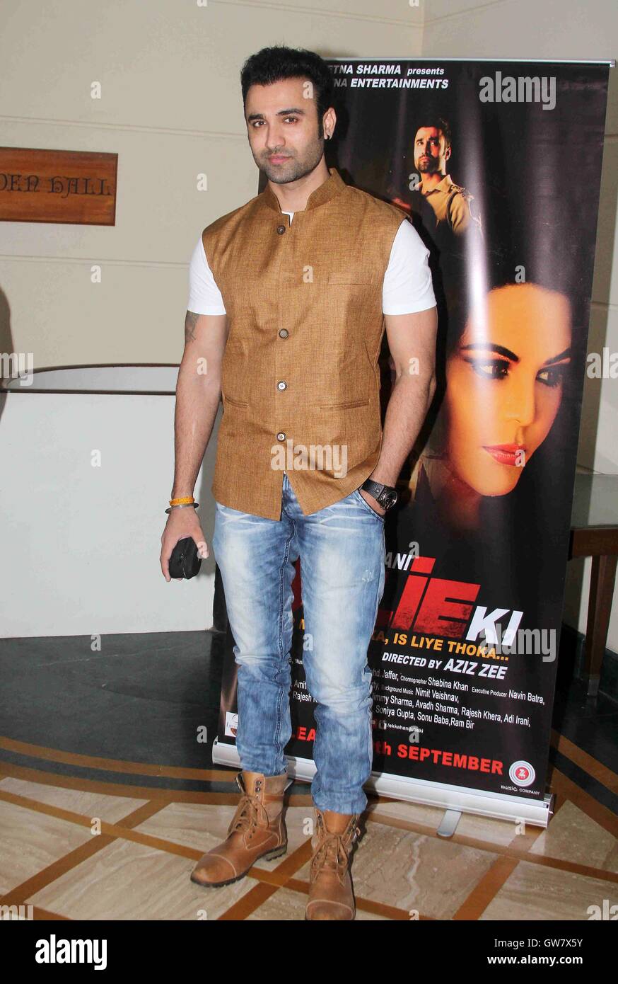 Bollywood actor Jimmy Sharma during the press conference of film Ek Kahani Julie Ki in Mumbai, India on September 2, 2016. Stock Photo