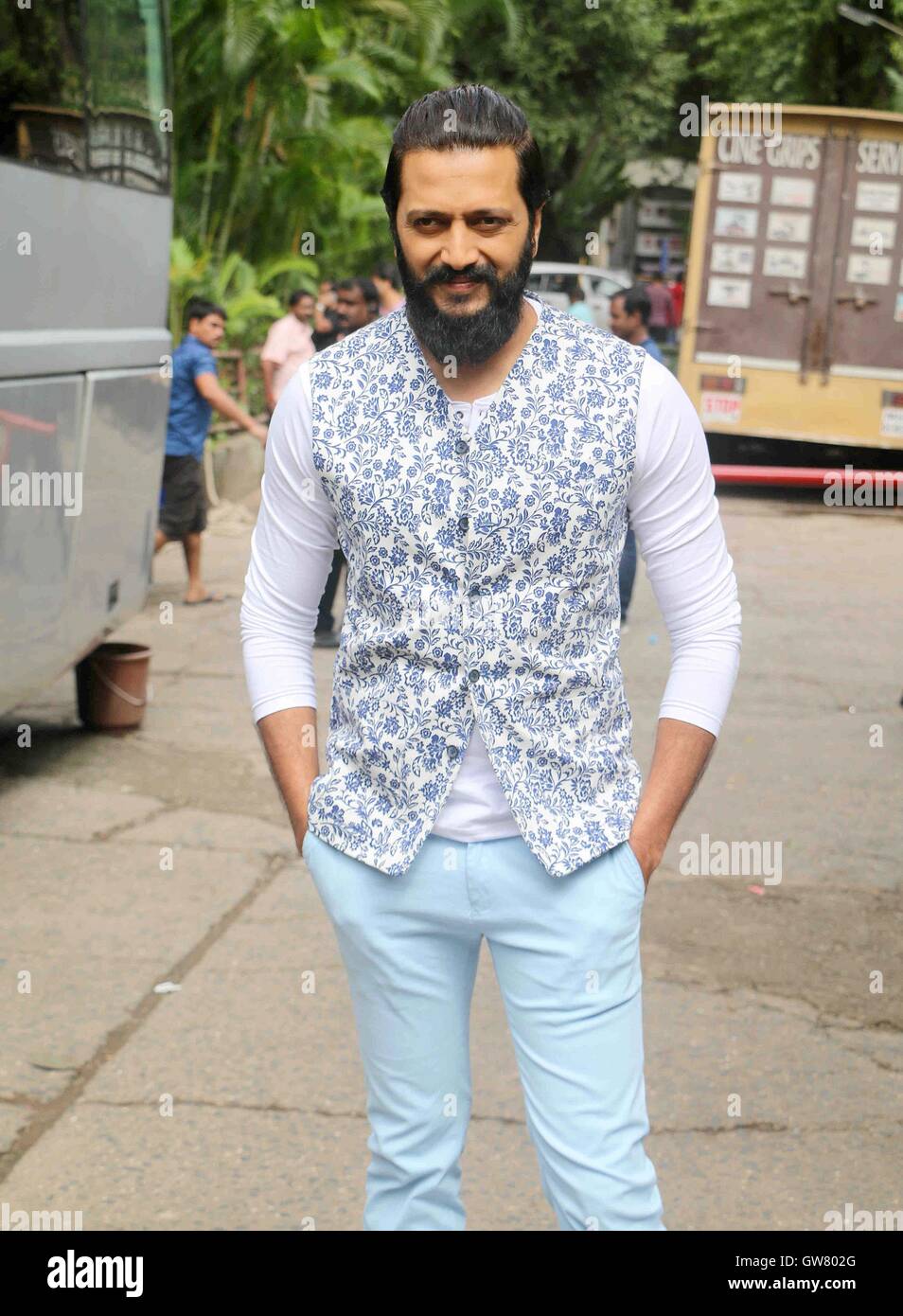 Bollywood actor Riteish Deshmukh during the promotion of film Banjo on the sets of The Voice India Kids, in Mumbai Stock Photo