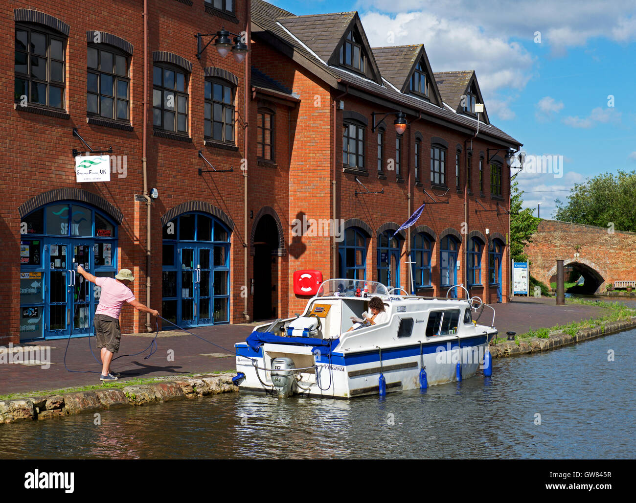 The basin of the Coventry Canal in Coventry, West Midlands, England UK