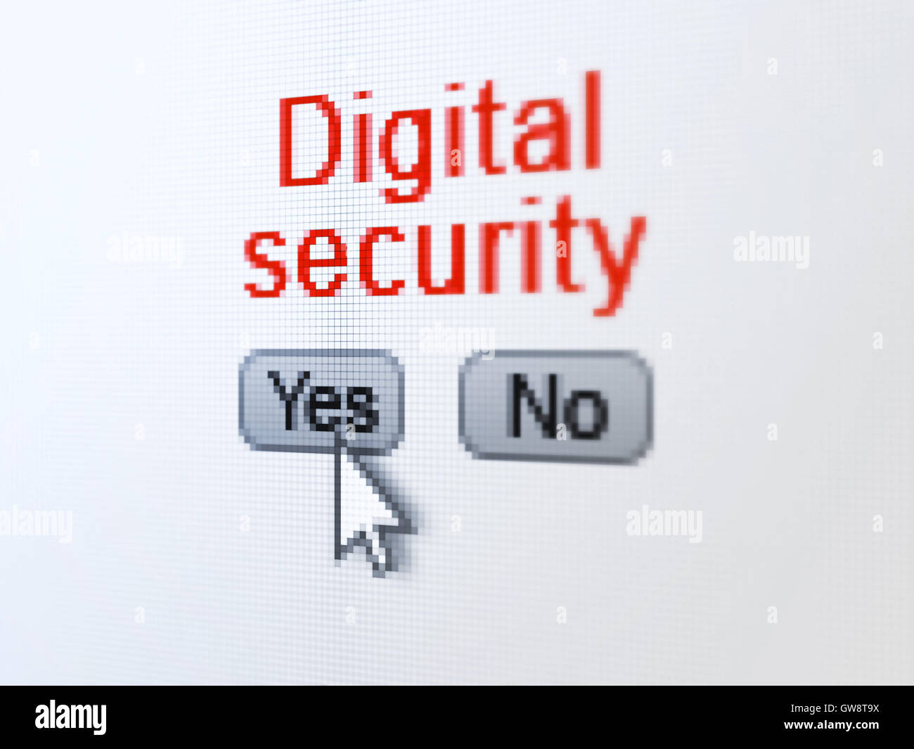 Privacy concept: Digital Security on digital computer screen Stock ...
