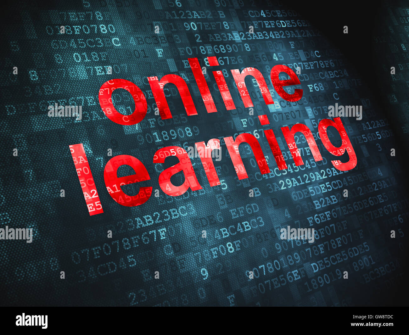 Education concept: Online Learning on digital background Stock Photo ...