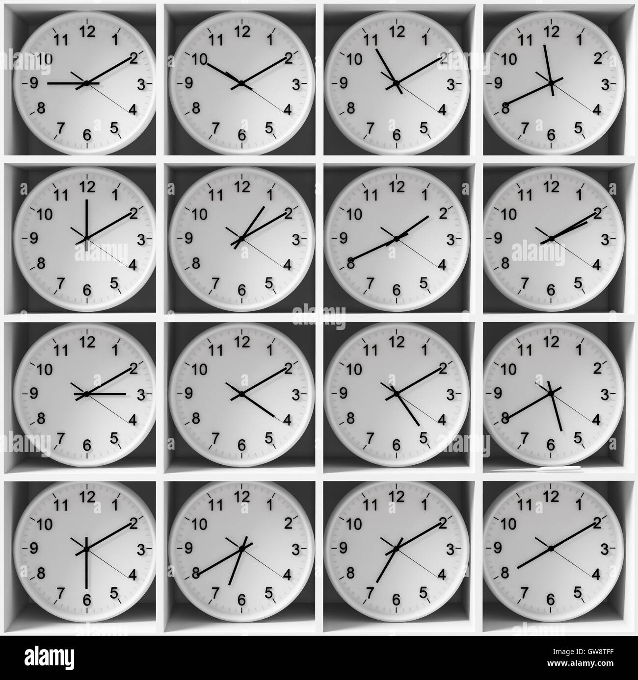 Different Time Zone Clocks Stock Photos & Different Time Zone Clocks