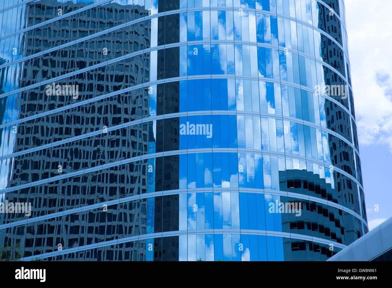 Houston Texas downtown mirror buildings detail Stock Photo Alamy