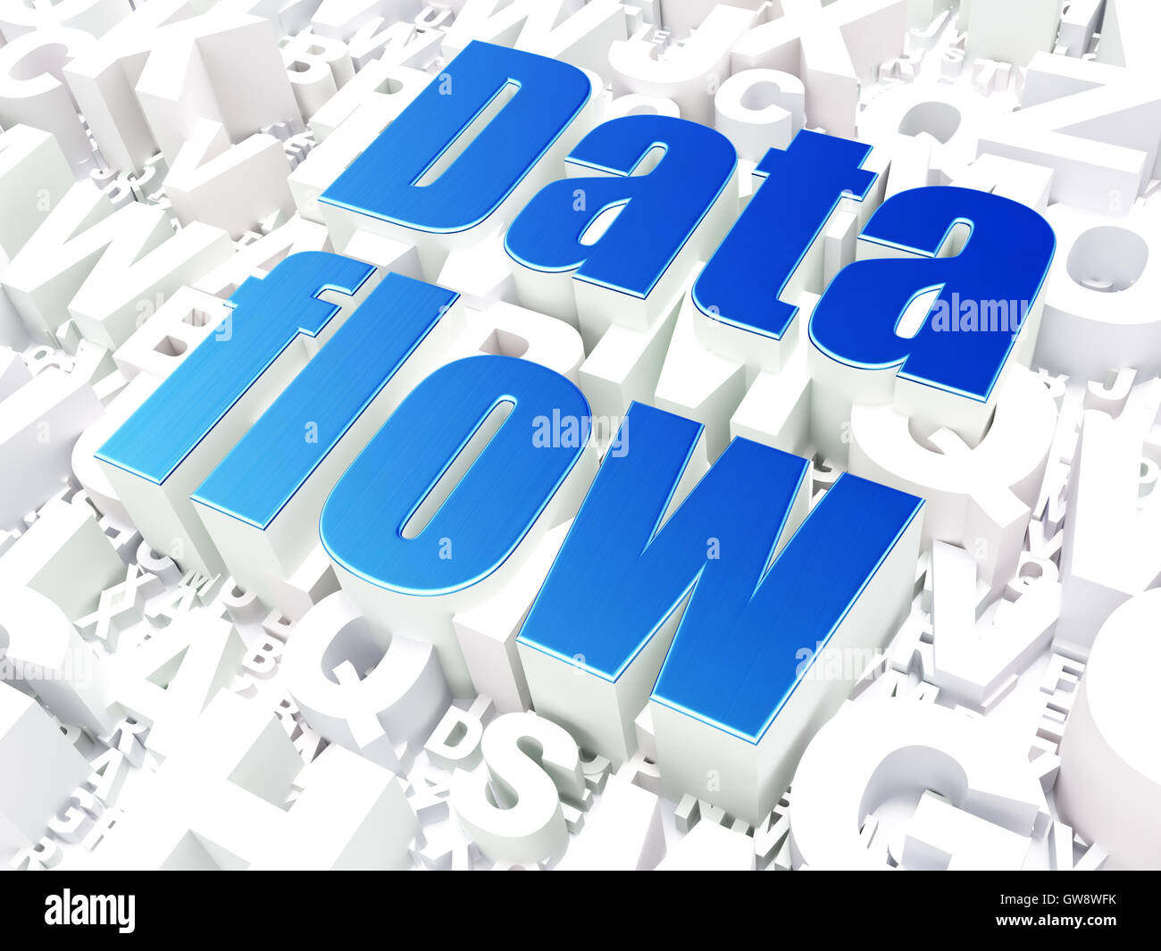 Information concept: Data Flow on alphabet Stock Photo