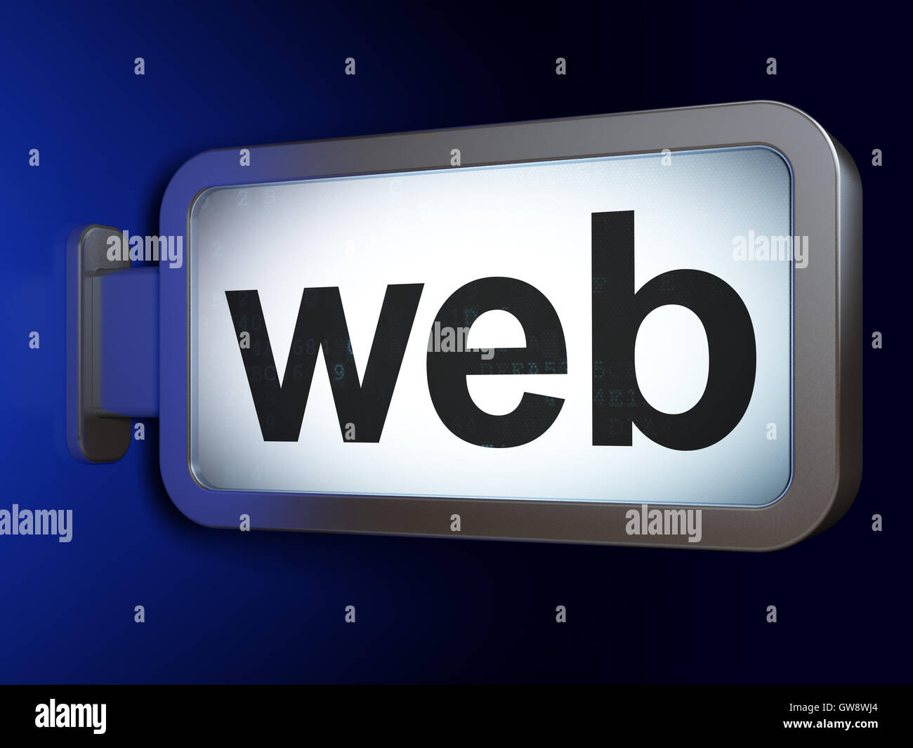 Web Development Concept Web On Billboard Background Stock Photo Alamy