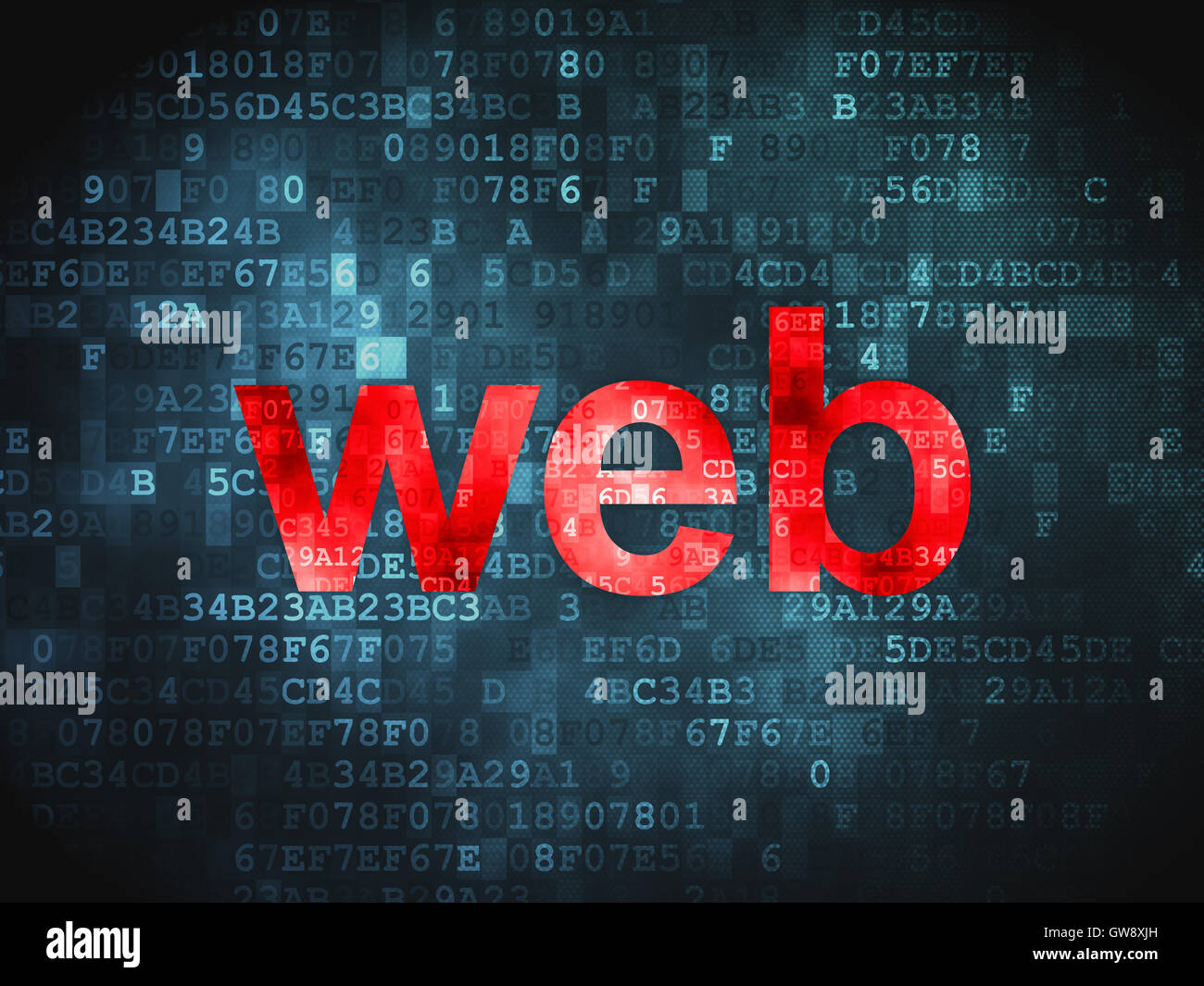 SEO web design concept: Web on digital background Stock Photo - Alamy