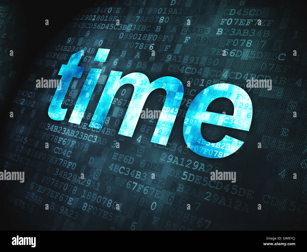Timeline concept: Time on digital background Stock Photo