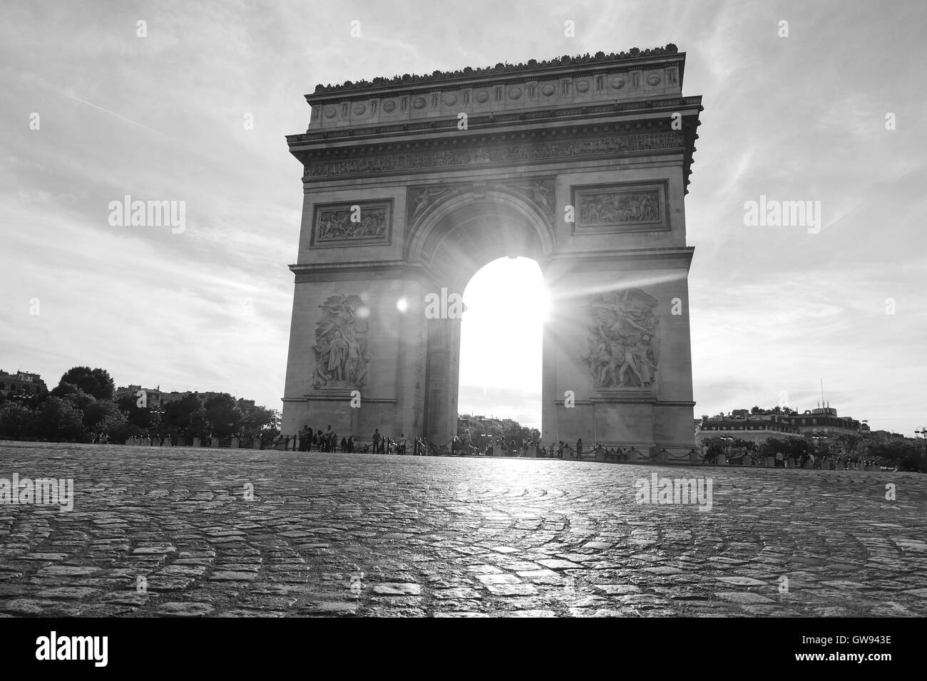 Arc de triomphe Black and White Stock Photos & Images - Alamy