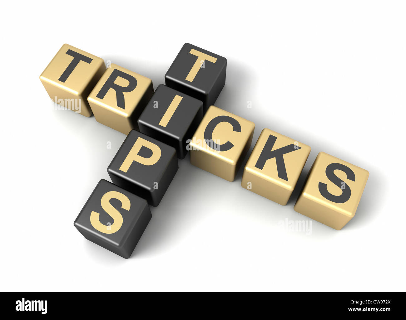 tips and tricks concept  3d illustration Stock Photo