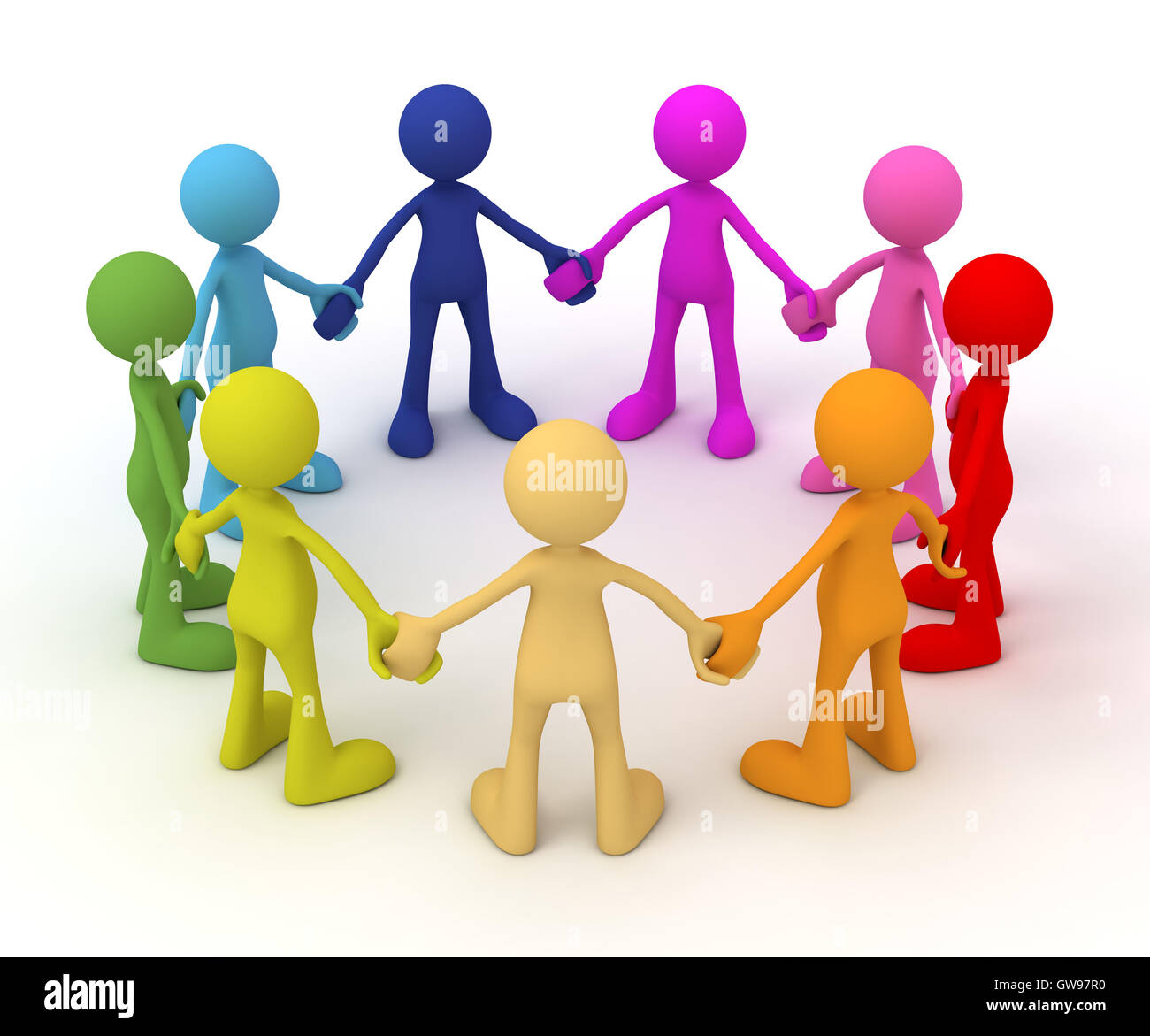 team isolated 3d illustration Stock Photo - Alamy