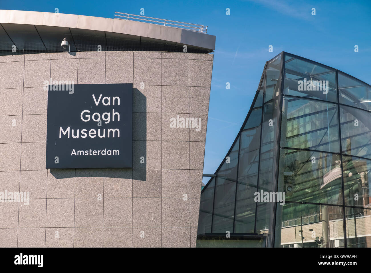 Modern architectural exterior of the Van Gogh Museum, Amsterdam, Netherlands Stock Photo