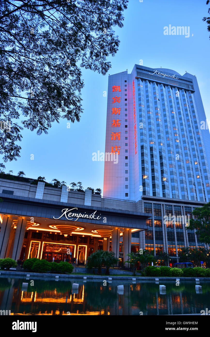 Kempinski Hotel Evening View Stock Photo Alamy