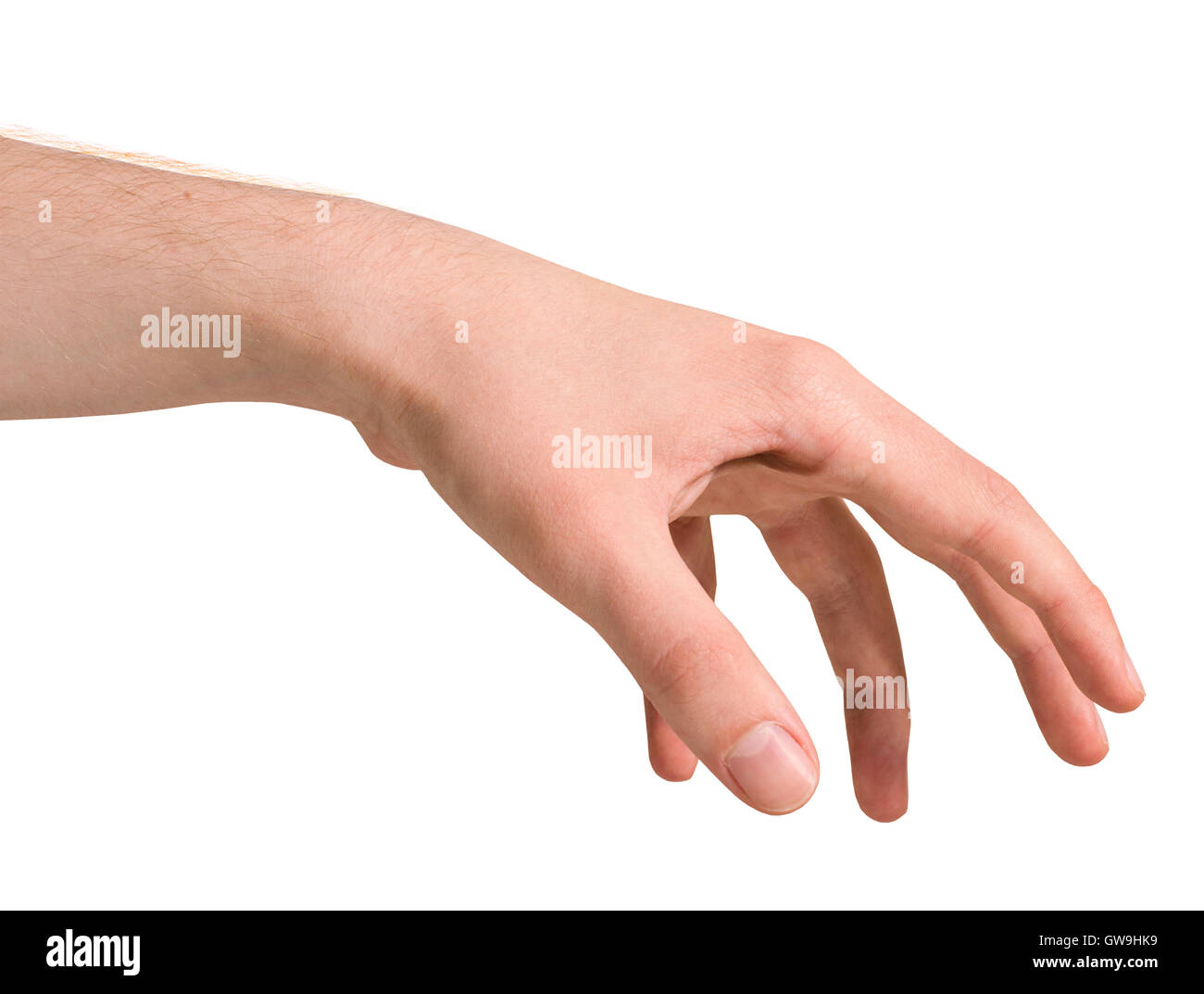 Isolated Male Hand in a Position Stock Photo
