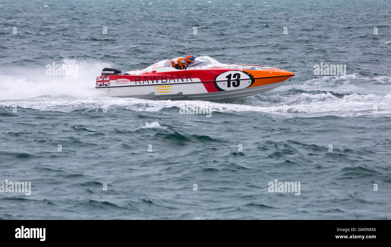 Powerboat P1 Championships powerboat racing, Grand Prix of the Sea at Bournemouth in September Stock Photo