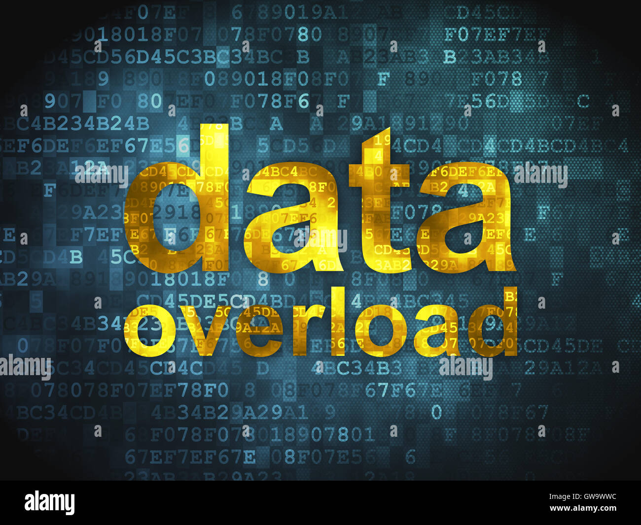 Information concept: Data Overload on digital background Stock Photo