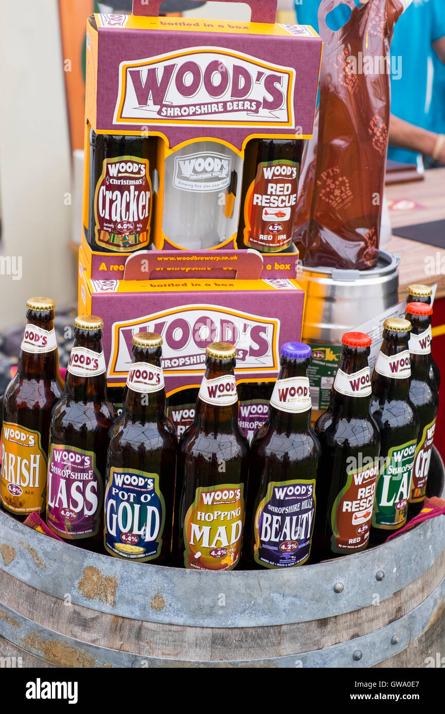 Wood's Brewing Company bottled beer for sale at Ludlow Food Festival