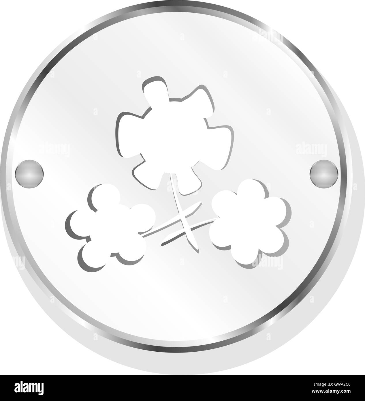 Flower mark icon Black and White Stock Photos & Images - Alamy