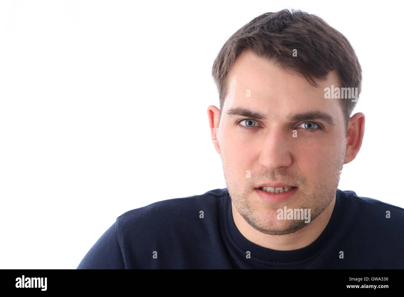 Closeup portrait of smiling young man Stock Photo - Alamy