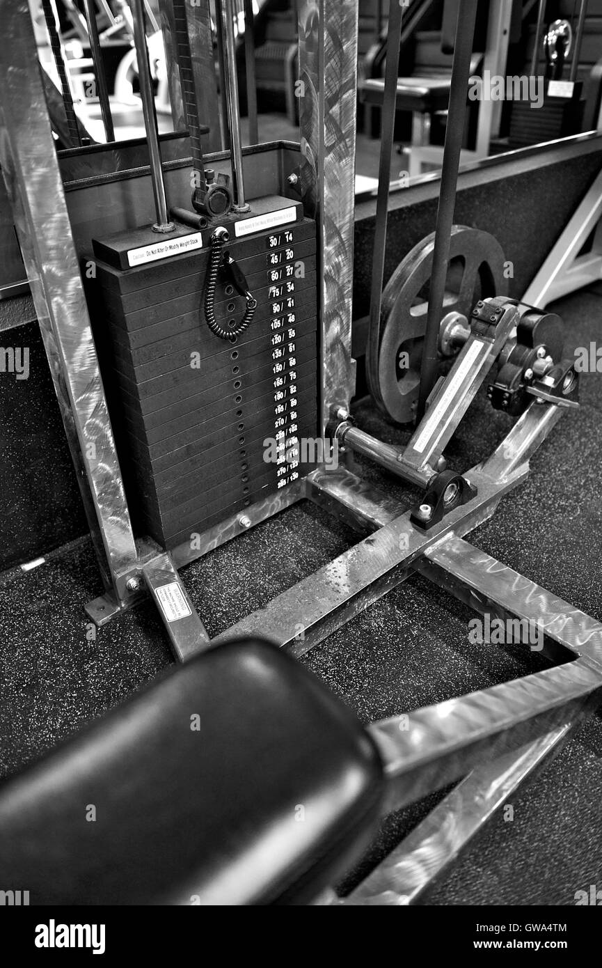 Gym Exercise Equipment Weight Selector Stock Photo Alamy