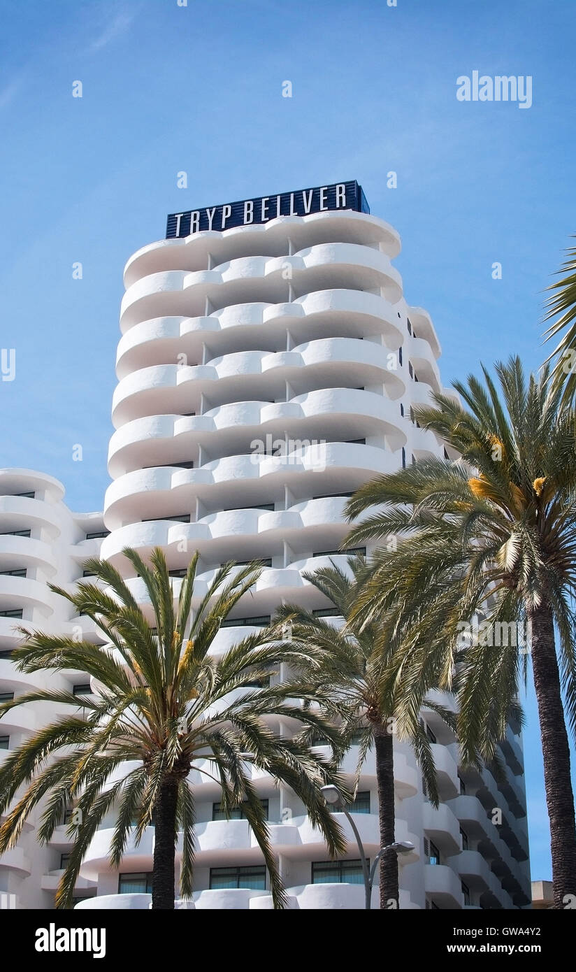 Hotel Tryp Bellver in Palma de Mallorca, Balearic islands, Spain on April 19, 2015. Stock Photo