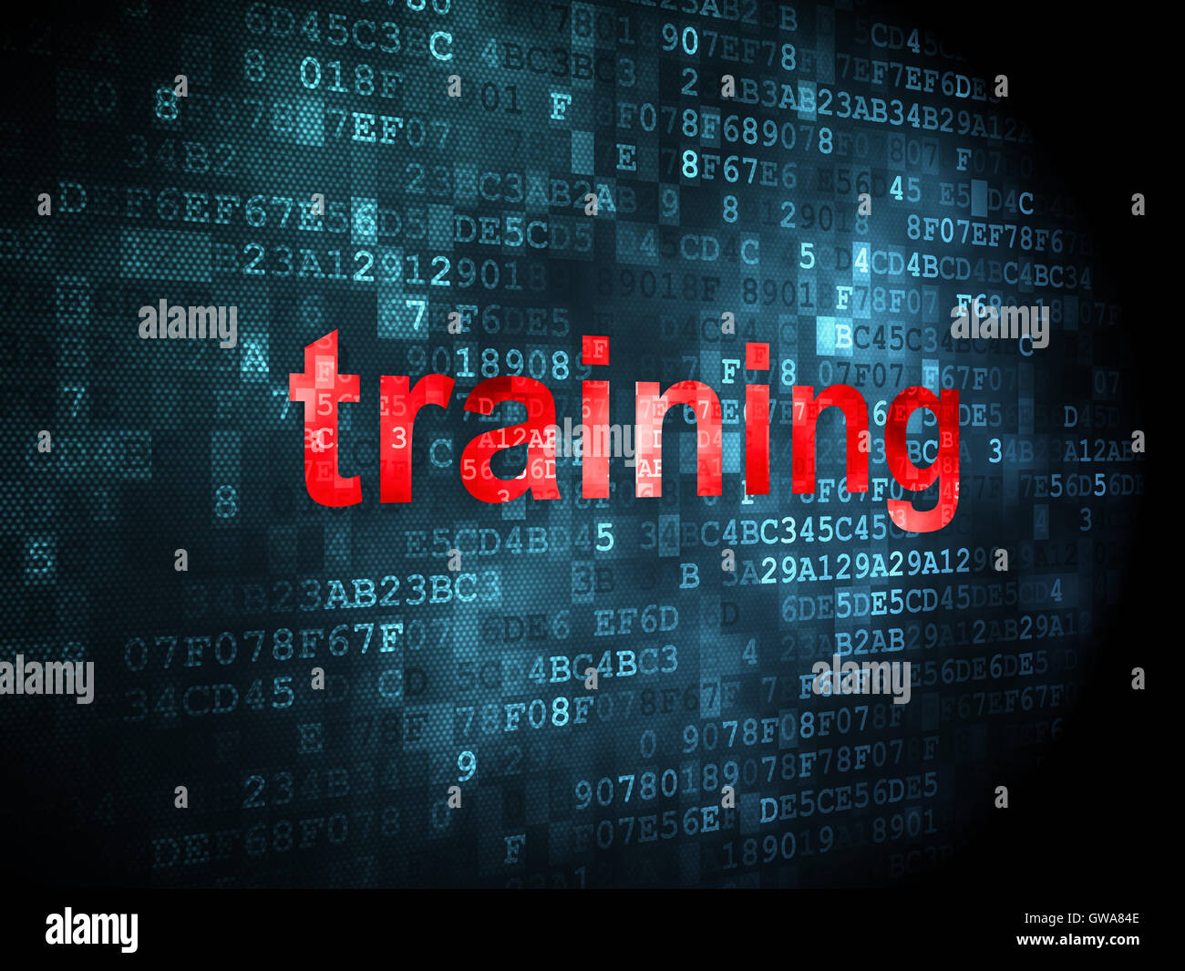 Education concept: Training on digital background Stock Photo - Alamy