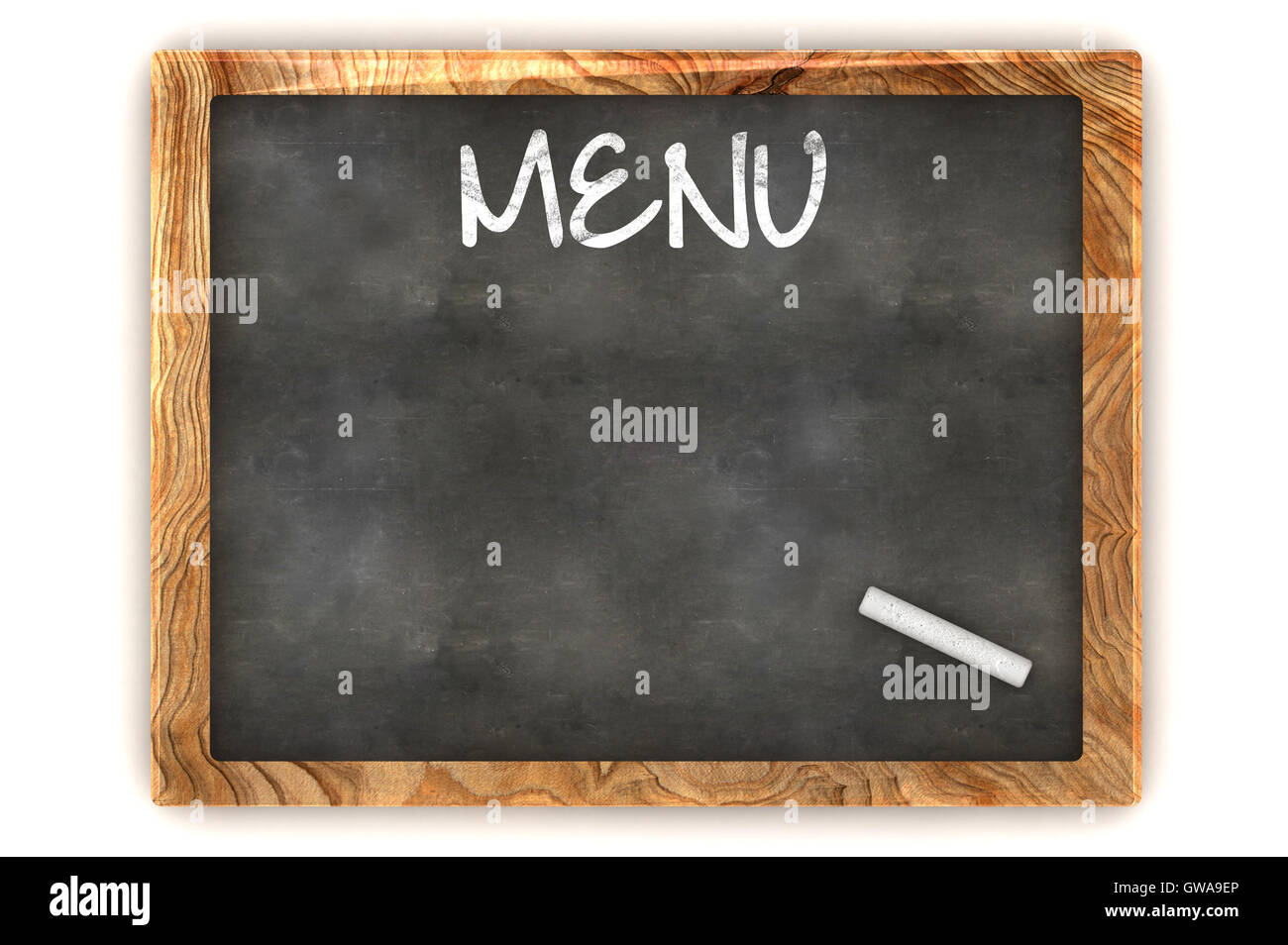 Chalk menu illustration Cut Out Stock Images & Pictures - Alamy