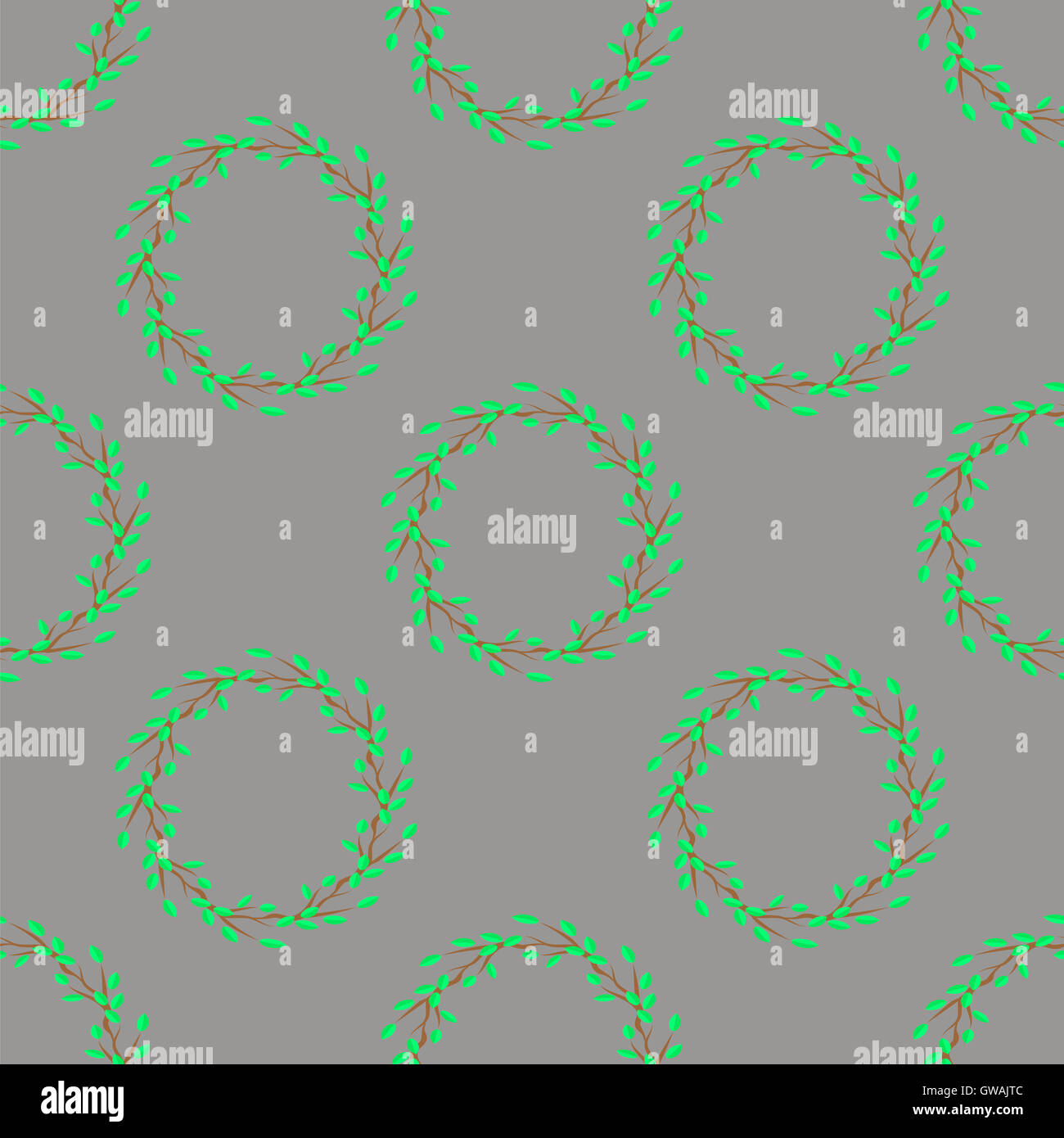 Summer Green Seamless Leaves Pattern Stock Photo - Alamy