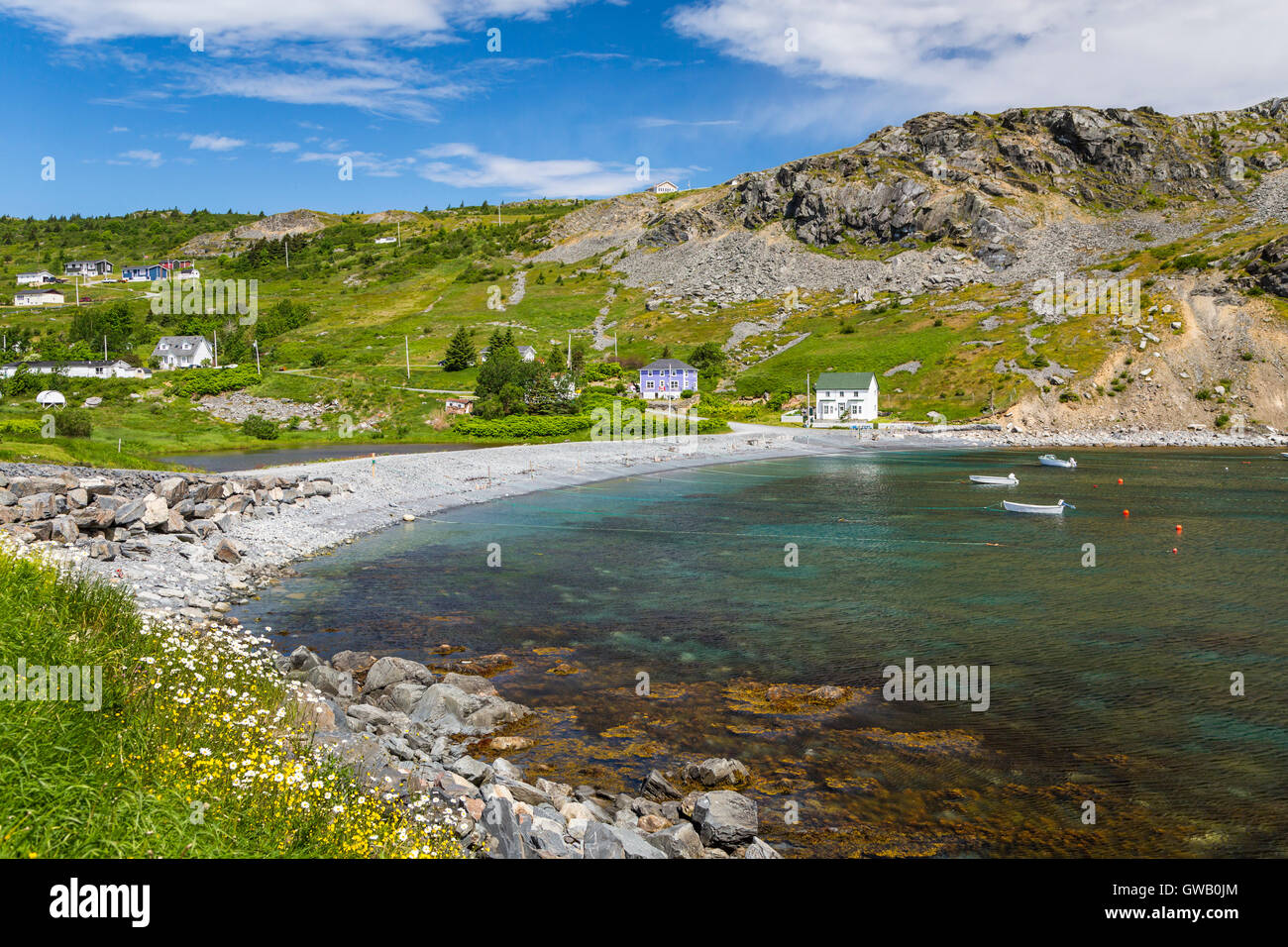 A beach near the fishing village of Freshwater, Newfoundland and