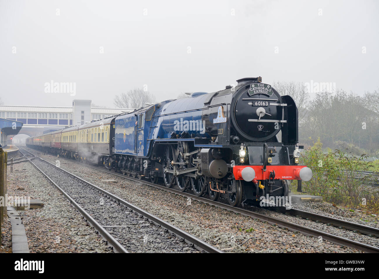 Steam Locomotive 'Tornado' in Blue Livery at Twyford Station -1 Stock Photo