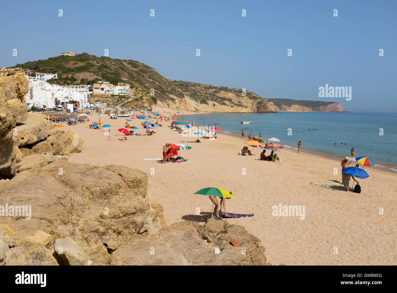 Salema beach, Algarve, Portugal, Europe Stock Photo Alamy