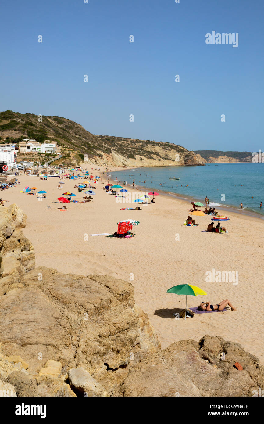 Salema beach, Algarve, Portugal, Europe Stock Photo Alamy