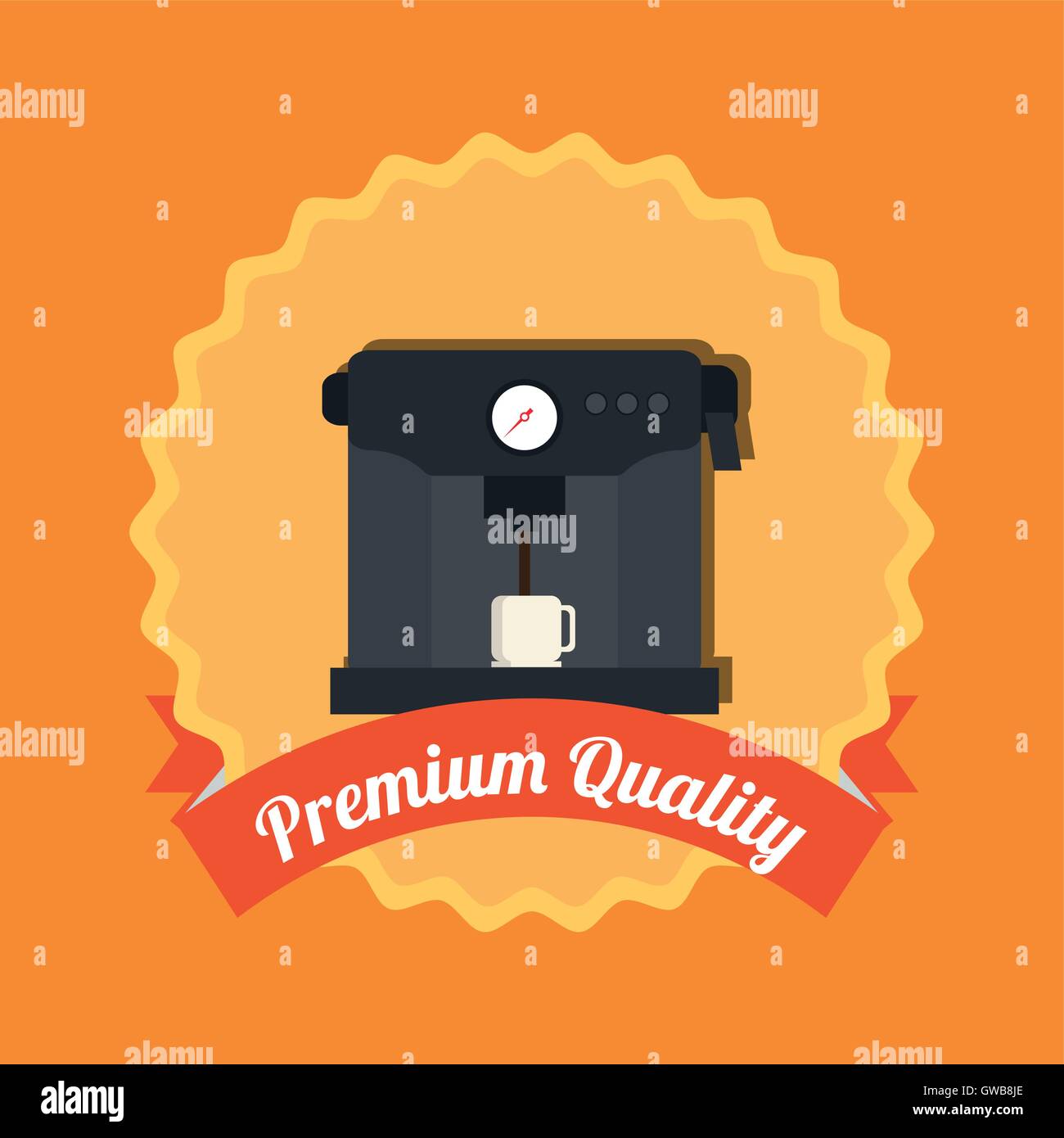 premiun quality coffee machine label Stock Vector Image & Art Alamy
