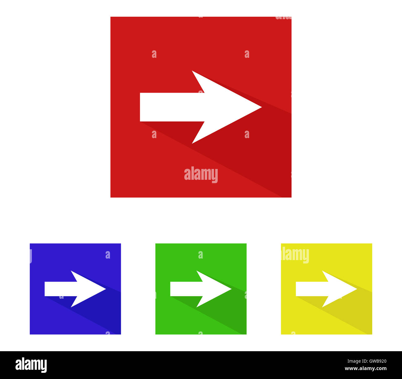 set arrow icon in flat design Stock Photo - Alamy