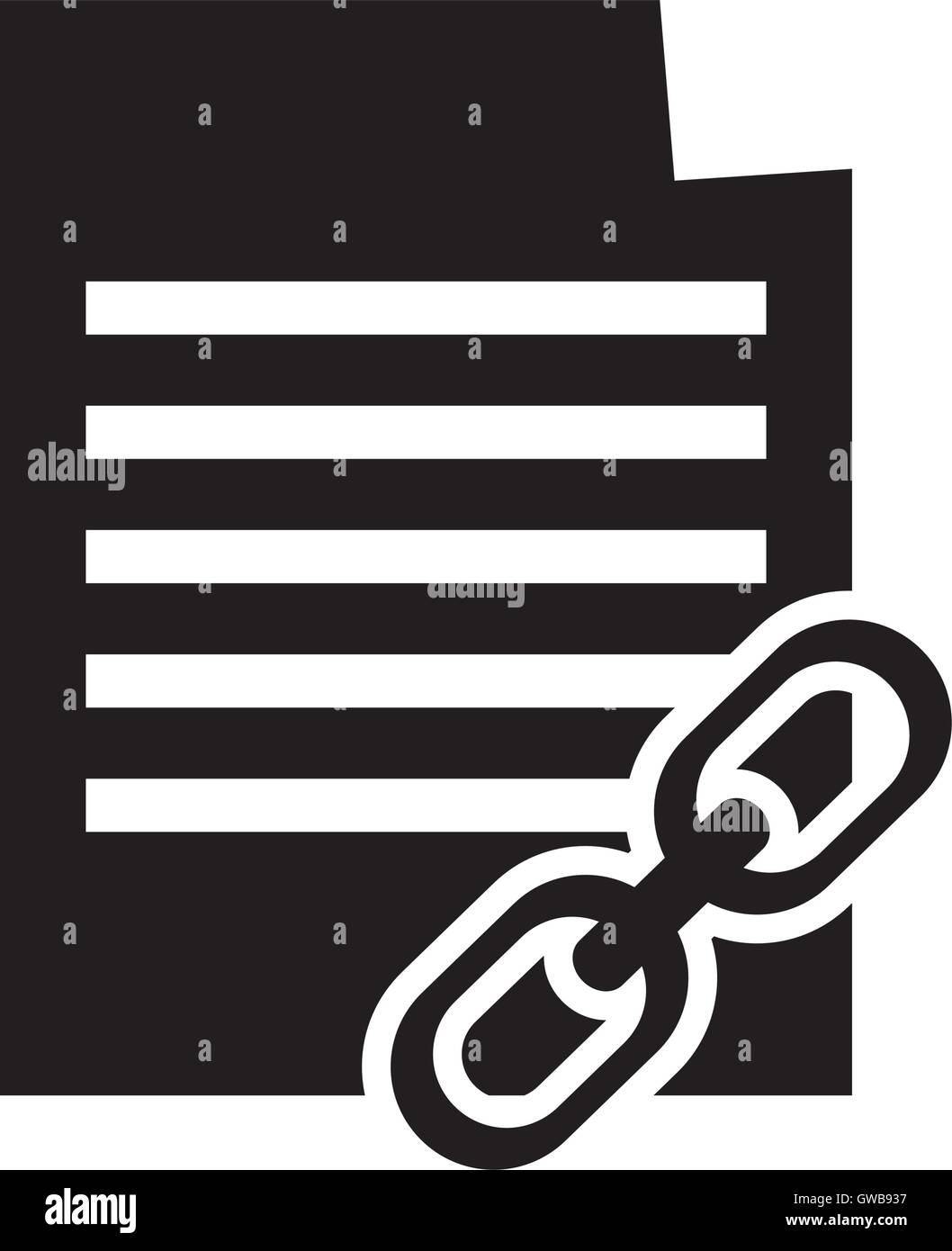 paper document and link icon Stock Vector Image & Art - Alamy