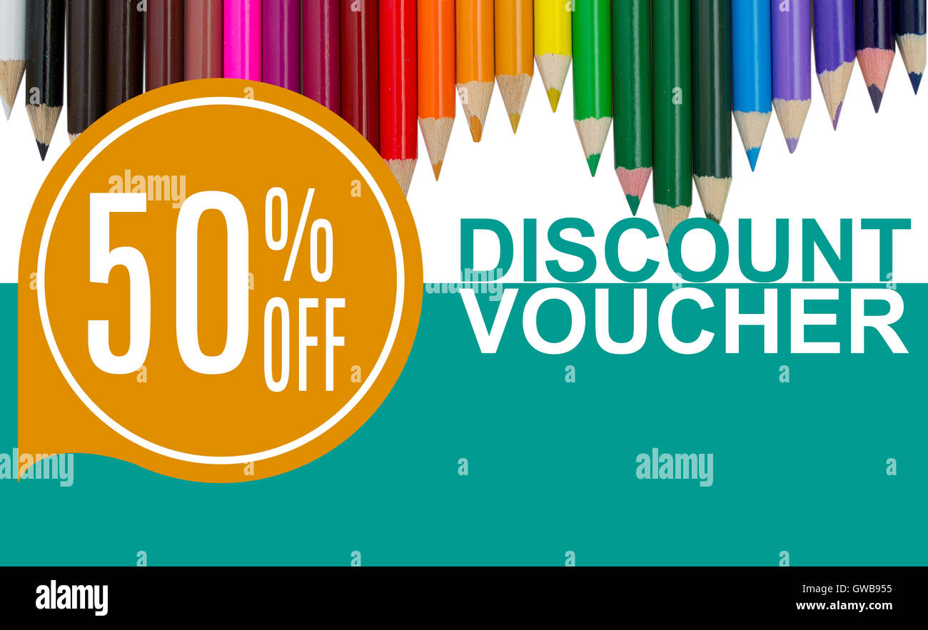 Discount Voucher Template Rastr Illustration Stock Photo Alamy
