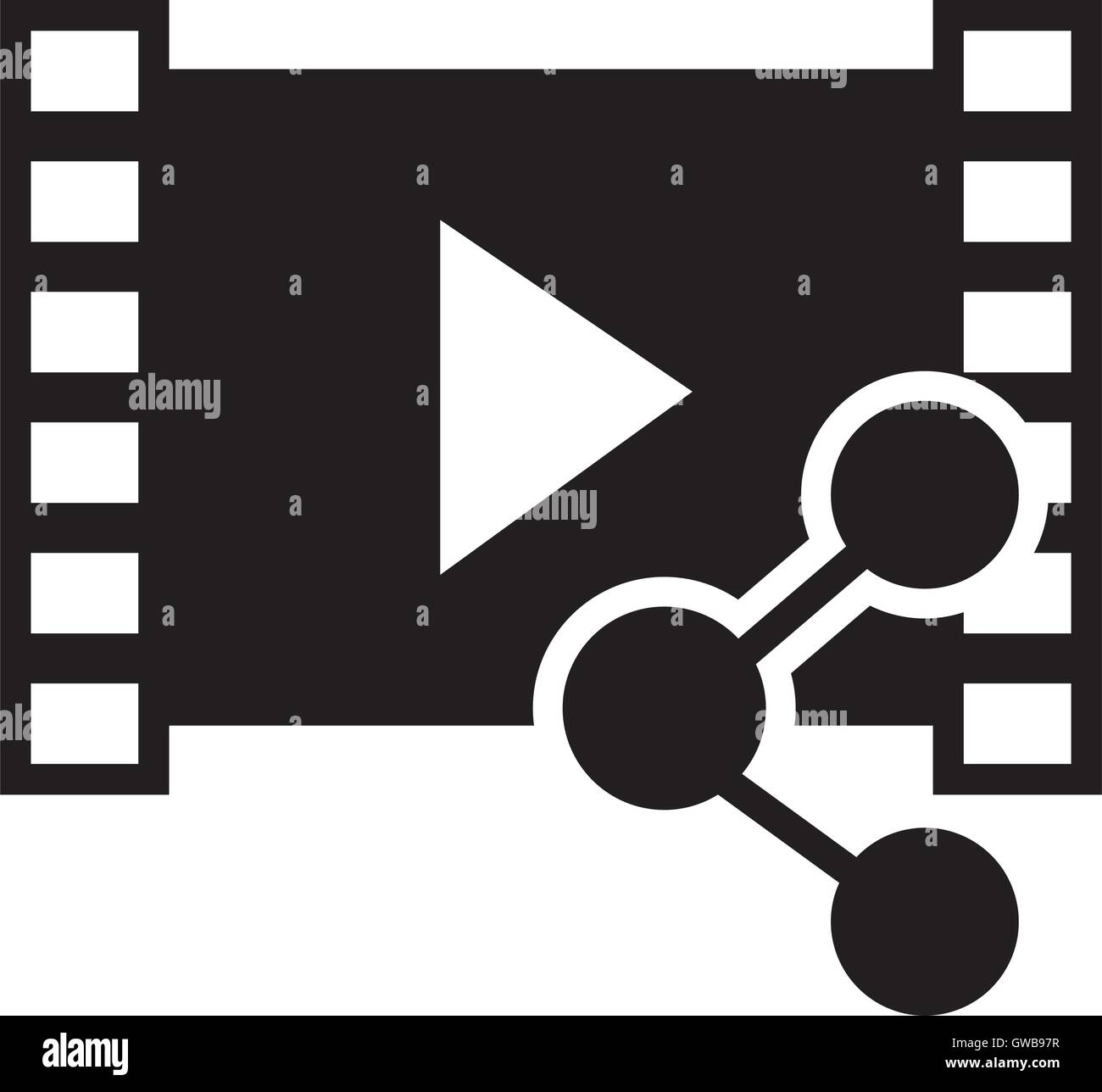 video strip and connectivity icon Stock Vector Image & Art - Alamy
