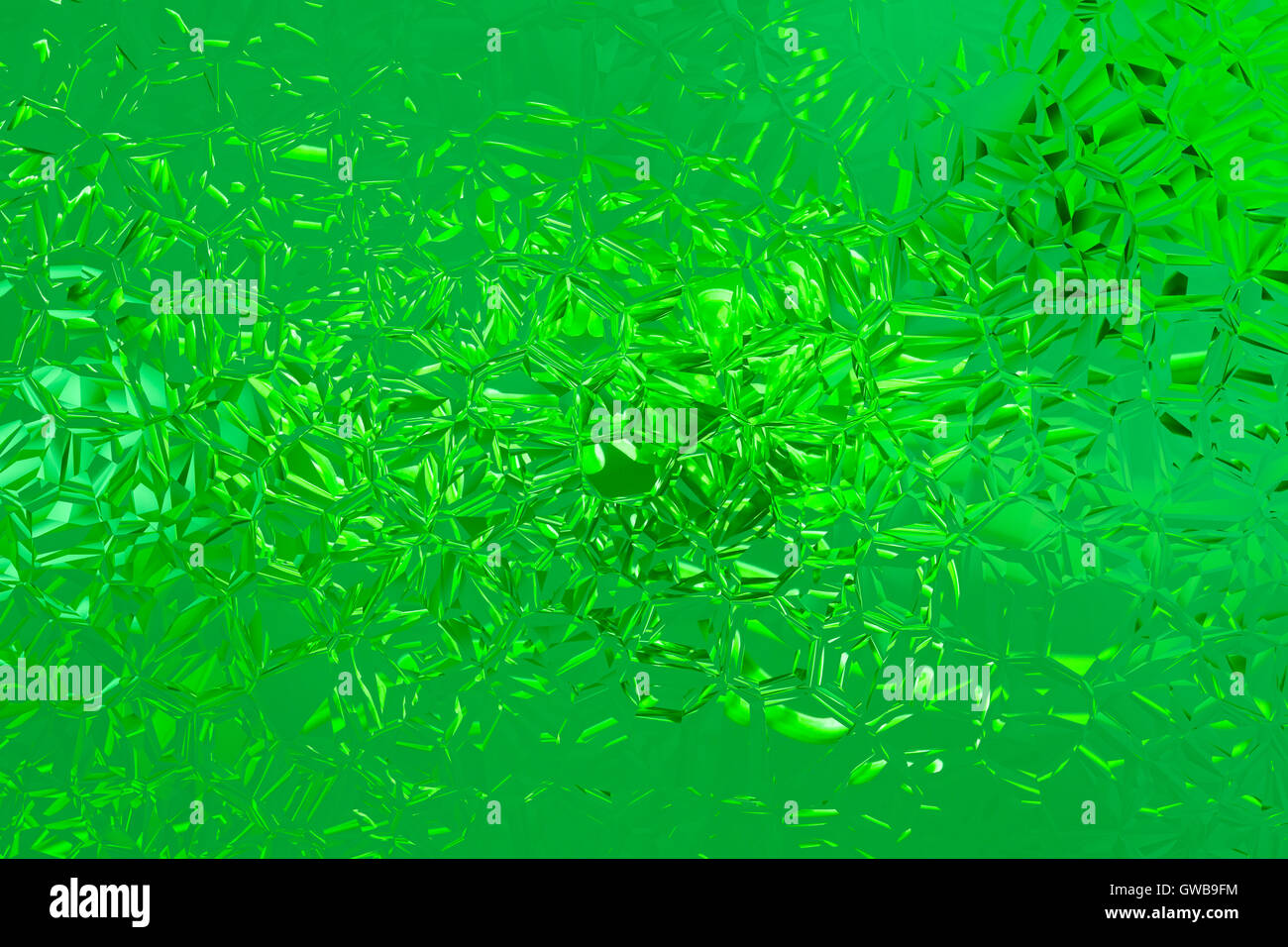 An abstract eco green glassy mosaic background with a  pattern of lines and spots. Can be used as a wallpaper. Stock Photo