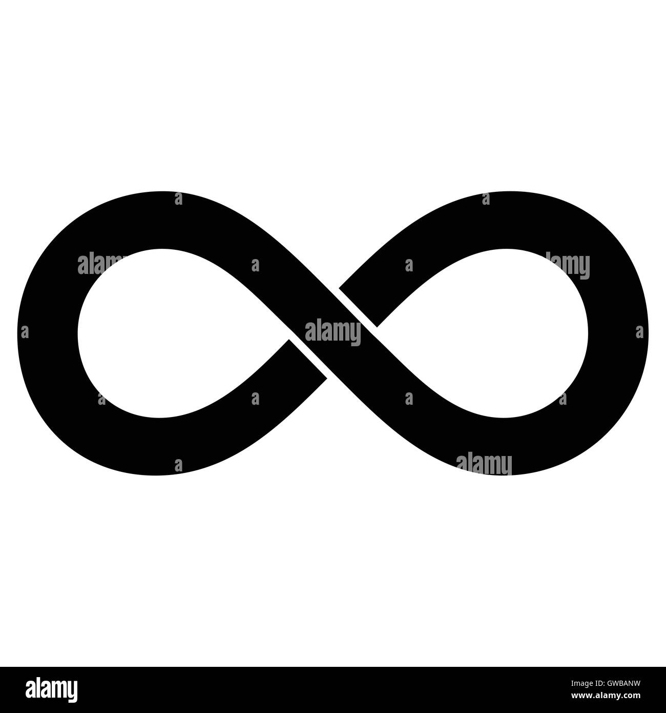 Infinity symbol on a white background, Infinity black isolated icon, vector illustration Stock Vector
